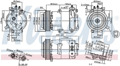 Nissens Kompressor, Klimaanlage [Hersteller-Nr. 89569] für Ford von NISSENS