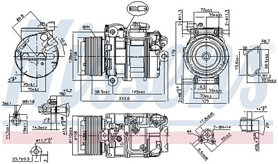 Nissens Kompressor, Klimaanlage [Hersteller-Nr. 89595] für BMW von NISSENS