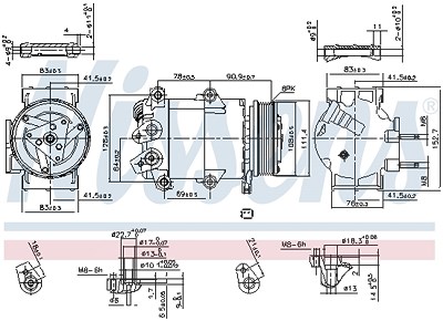 Nissens Kompressor VS16 [Hersteller-Nr. 890321] für Ford von NISSENS