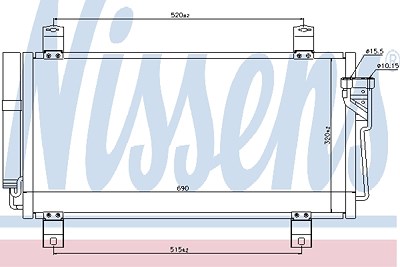 Nissens Kondensator, Klimaanlage [Hersteller-Nr. 940032] für Mazda von NISSENS