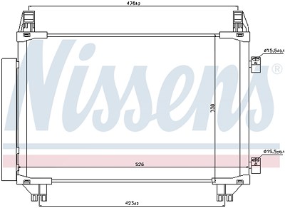 Nissens Kondensator, Klimaanlage [Hersteller-Nr. 940050] für Daihatsu, Toyota von NISSENS