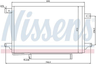 Nissens Kondensator, Klimaanlage [Hersteller-Nr. 940054] für Mercedes-Benz von NISSENS