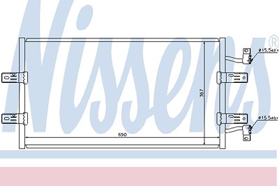 Nissens Kondensator, Klimaanlage [Hersteller-Nr. 940119] für Nissan, Opel, Renault von NISSENS