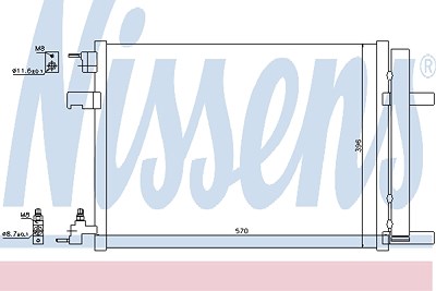 Nissens Kondensator, Klimaanlage [Hersteller-Nr. 940134] für Chevrolet, Opel von NISSENS