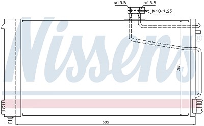 Nissens Kondensator, Klimaanlage [Hersteller-Nr. 940145] für Mercedes-Benz von NISSENS