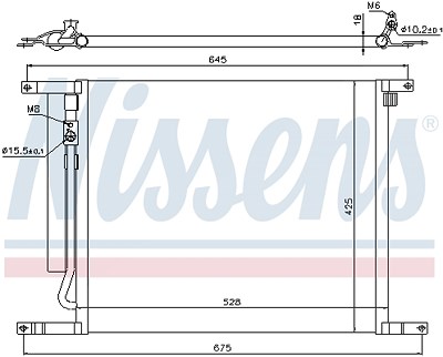 Nissens Kondensator, Klimaanlage [Hersteller-Nr. 940335] für Chevrolet von NISSENS