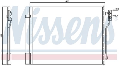 Nissens Kondensator, Klimaanlage [Hersteller-Nr. 940370] für BMW von NISSENS