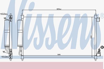 Nissens Kondensator, Klimaanlage [Hersteller-Nr. 940382] für Nissan von NISSENS