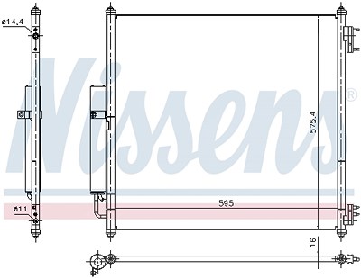 Nissens Kondensator, Klimaanlage [Hersteller-Nr. 940408] für Land Rover von NISSENS