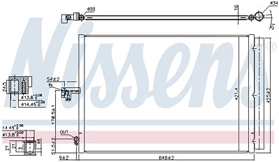 Nissens Kondensator, Klimaanlage [Hersteller-Nr. 940412] für Mercedes-Benz von NISSENS