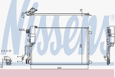 Nissens Kondensator, Klimaanlage [Hersteller-Nr. 940417] für Nissan von NISSENS