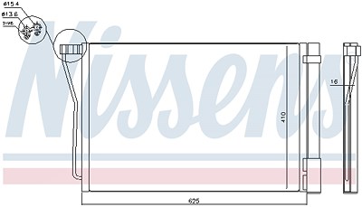 Nissens Kondensator, Klimaanlage [Hersteller-Nr. 940418] für BMW von NISSENS