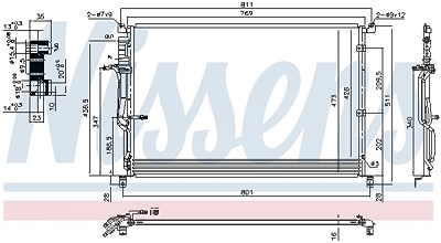 Nissens Kondensator, Klimaanlage [Hersteller-Nr. 940451] für Audi von NISSENS