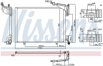 Nissens Kondensator, Klimaanlage [Hersteller-Nr. 940528] für Ford von NISSENS