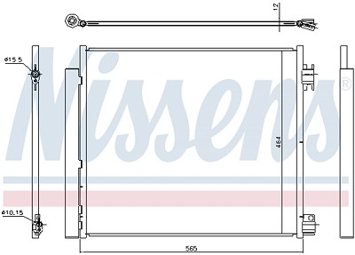 Nissens Kondensator, Klimaanlage [Hersteller-Nr. 940546] für Nissan, Renault Korea von NISSENS