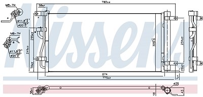 Nissens Kondensator, Klimaanlage [Hersteller-Nr. 940569] für Chevrolet, Opel von NISSENS