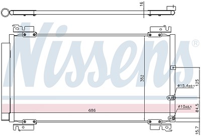 Nissens Kondensator, Klimaanlage [Hersteller-Nr. 940574] für Lexus von NISSENS