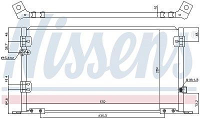 Nissens Kondensator, Klimaanlage [Hersteller-Nr. 940608] für Toyota von NISSENS