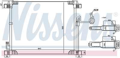 Nissens Kondensator, Klimaanlage [Hersteller-Nr. 940616] für Infiniti von NISSENS