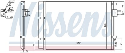 Nissens Kondensator, Klimaanlage [Hersteller-Nr. 940636] für Hyundai von NISSENS