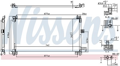 Nissens Kondensator, Klimaanlage [Hersteller-Nr. 940656] für Citroën, Peugeot von NISSENS