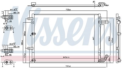 Nissens Kondensator, Klimaanlage [Hersteller-Nr. 940675] für Jeep von NISSENS