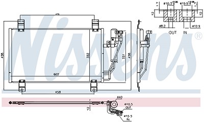 Nissens Kondensator, Klimaanlage [Hersteller-Nr. 940725] für Mazda von NISSENS