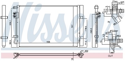 Nissens Kondensator, Klimaanlage [Hersteller-Nr. 940730] für Hyundai von NISSENS