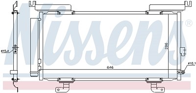 Nissens Kondensator, Klimaanlage [Hersteller-Nr. 940794] für Subaru von NISSENS