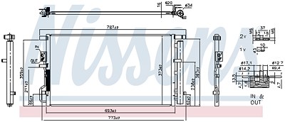 Nissens Kondensator, Klimaanlage [Hersteller-Nr. 940939] für Hyundai, Kia von NISSENS