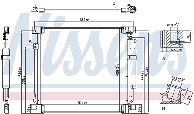 Nissens Kondensator, Klimaanlage [Hersteller-Nr. 941078] für Fiat, Mitsubishi von NISSENS