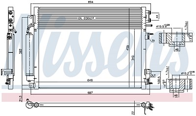 Nissens Kondensator, Klimaanlage [Hersteller-Nr. 941084] für Chrysler, Lancia von NISSENS