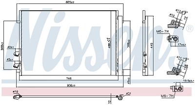 Nissens Kondensator, Klimaanlage [Hersteller-Nr. 941087] für Man, VW von NISSENS