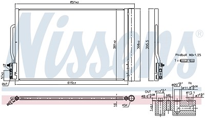 Nissens Kondensator, Klimaanlage [Hersteller-Nr. 941088] für Opel von NISSENS