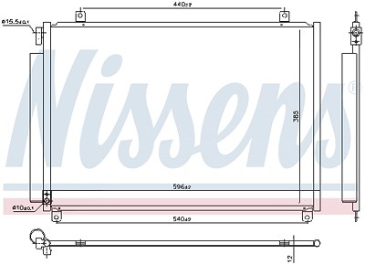 Nissens Kondensator, Klimaanlage [Hersteller-Nr. 941171] für Suzuki von NISSENS