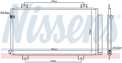 Nissens Kondensator, Klimaanlage [Hersteller-Nr. 941180] für Honda von NISSENS