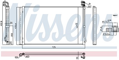 Nissens Kondensator, Klimaanlage [Hersteller-Nr. 941226] für Tesla von NISSENS