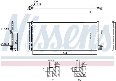 Nissens Kondensator, Klimaanlage [Hersteller-Nr. 941237] für Opel von NISSENS