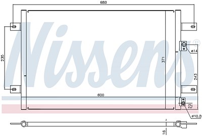 Nissens Kondensator, Klimaanlage [Hersteller-Nr. 94251] für Ford, Seat, VW von NISSENS