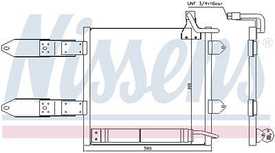 Nissens Kondensator, Klimaanlage [Hersteller-Nr. 94443] für Seat, VW von NISSENS