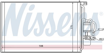 Nissens Kondensator, Klimaanlage [Hersteller-Nr. 94547] für Chevrolet, Opel von NISSENS