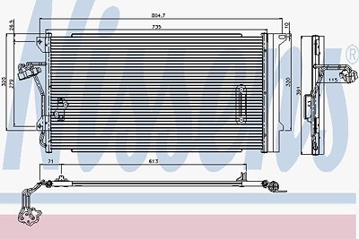 Nissens Kondensator, Klimaanlage [Hersteller-Nr. 94667] für Audi, Porsche, VW von NISSENS