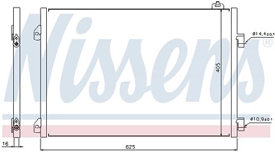 Nissens Kondensator, Klimaanlage [Hersteller-Nr. 94668] für Renault von NISSENS