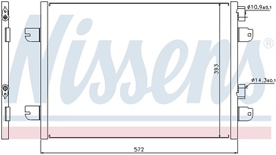 Nissens Kondensator, Klimaanlage [Hersteller-Nr. 94673] für Dacia, Renault von NISSENS