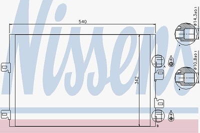 Nissens Kondensator, Klimaanlage [Hersteller-Nr. 94745] für Nissan, Renault von NISSENS