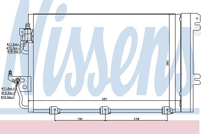 Nissens Kondensator, Klimaanlage [Hersteller-Nr. 94767] für Opel, Vauxhall von NISSENS