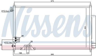 Nissens Kondensator, Klimaanlage [Hersteller-Nr. 94788] für Honda von NISSENS