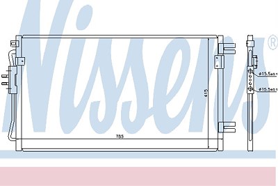 Nissens Kondensator, Klimaanlage [Hersteller-Nr. 94806] für Chrysler von NISSENS