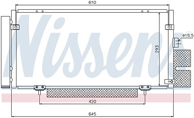 Nissens Kondensator, Klimaanlage [Hersteller-Nr. 94885] für Subaru von NISSENS