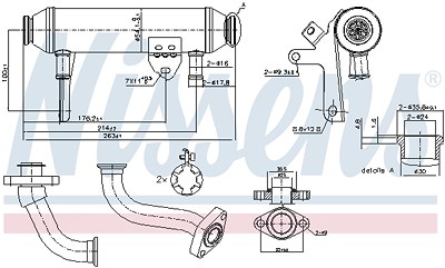 Nissens Kühler, Abgasrückführung [Hersteller-Nr. 989283] für Alfa Romeo, Fiat, Lancia von NISSENS